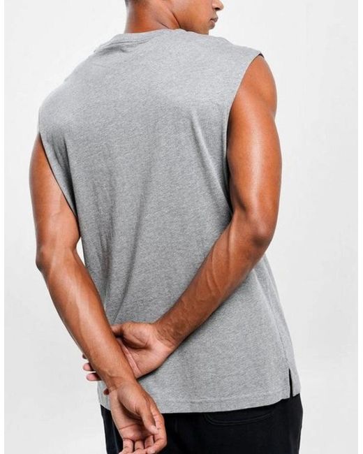 PUMA Gray Ess Sleeveless Vest for men