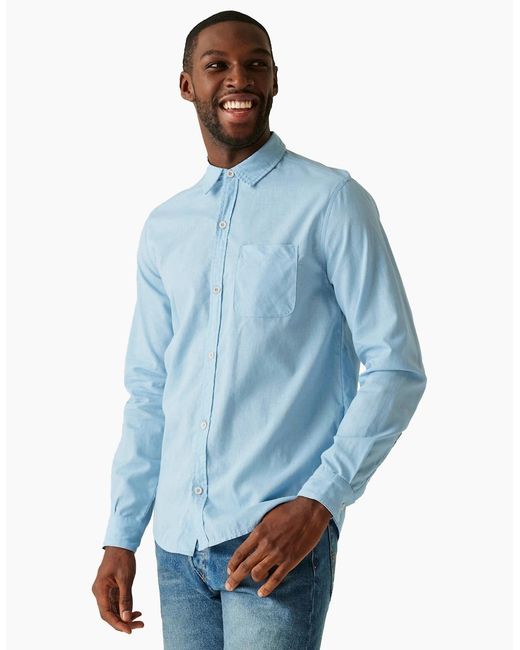 Regatta White Loran Long-Sleeved Shirt for men