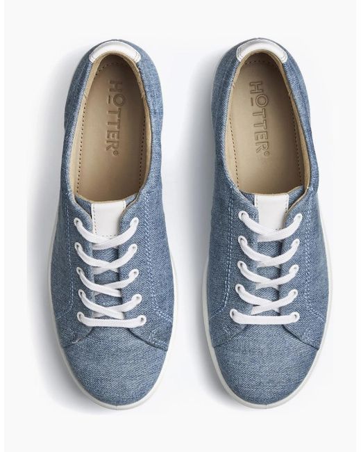 Hotter Blue Molly Canvas Shoes
