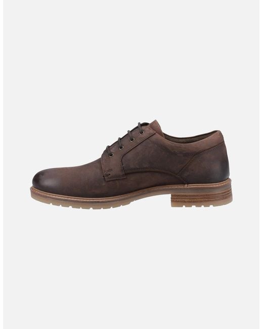 Hush Puppies Brown Richie Leather Lace-Up Shoes for men