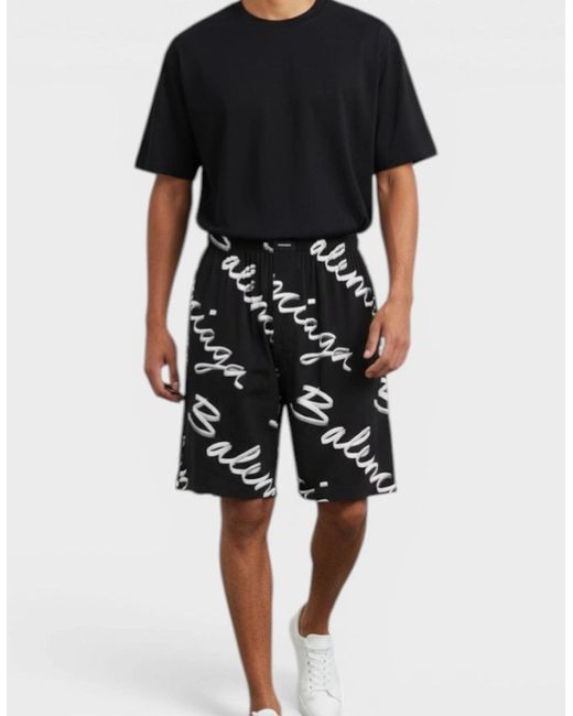 Balenciaga Black Pyjama Shorts