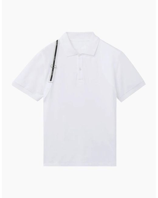 McQueen White Harness Polo Shirt for men
