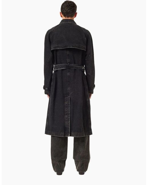 DIESEL Black Delrir Coat for men