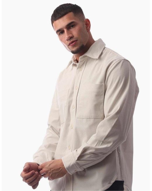Boss Gray Collared Neck Long Sleeve Regular Fit Shirt for men