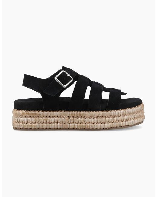 Hush Puppies Black Rosetta Gladiator Sandals