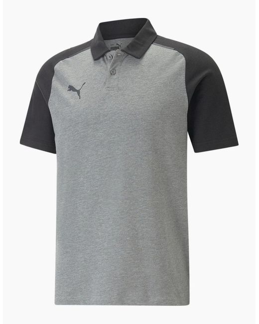 PUMA Gray Teamcup Casuals Polo Shirt for men