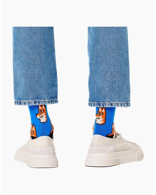 Happy Socks Blue Fox Socks