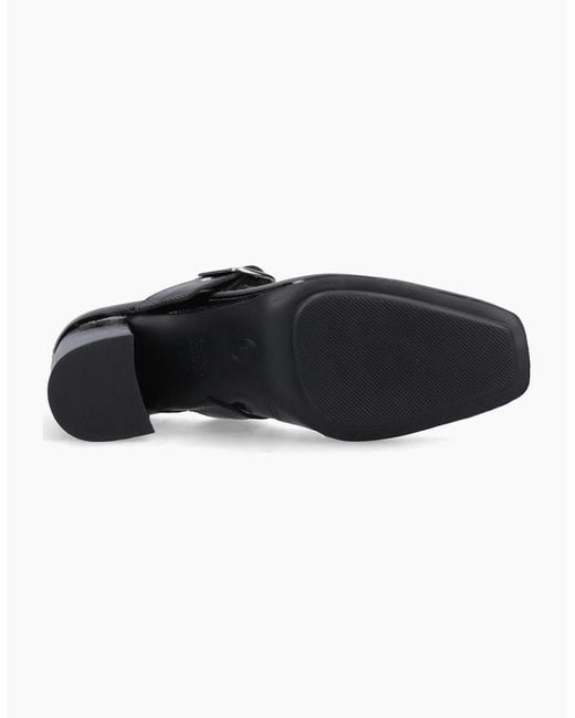 Hush Puppies Black Celcilia Buckle Court Shoes