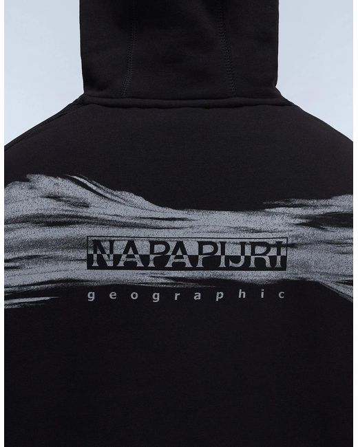 Napapijri Blue B-Back Graphic Hood for men