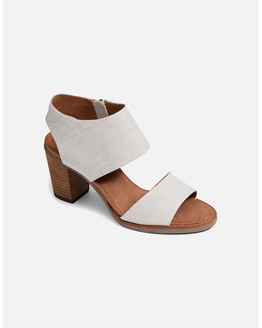 TOMS White Majorca Heeled Sandals