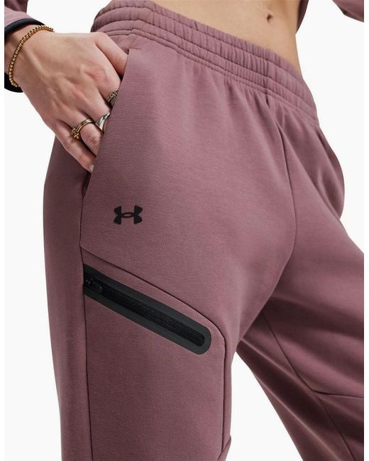 Under Armour Pink Unstoppable Solid Patterned Slim Joggers