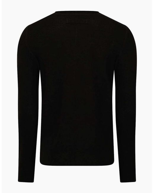 Replay Black Crewneck Sweater for men