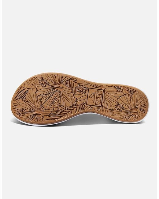 Reef White Cushion Cloud Sandal/Tan