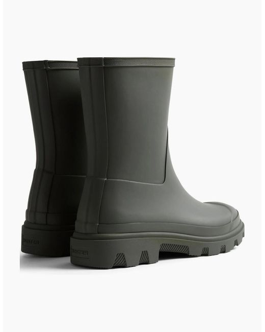 Hunter Black Downpour Short Wellingtons for men