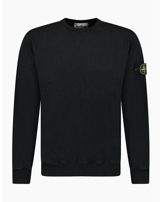 Stone Island Black Malfie 'Old Effect' Sweatshirt for men