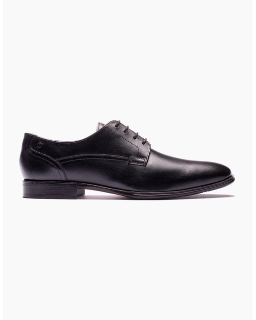 Base London Black London Vance Leather Derby Shoes for men