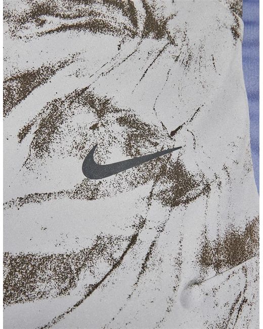 Nike Blue Abstract Patterned Two Zip Pocket Waist Coat