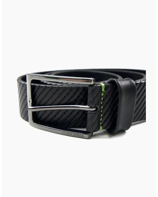 Boss Black Titching Belt for men
