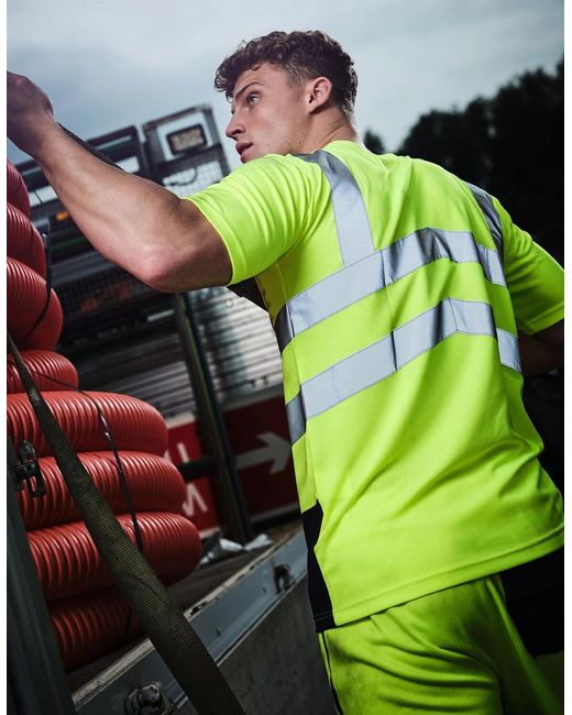 Regatta Green Pro Hi-Vis Short-Sleeved T-Shirt for men