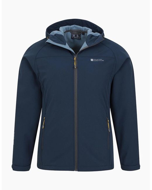 Mountain Warehouse Blue Exodus Waterproof Soft Shell Jacket for men