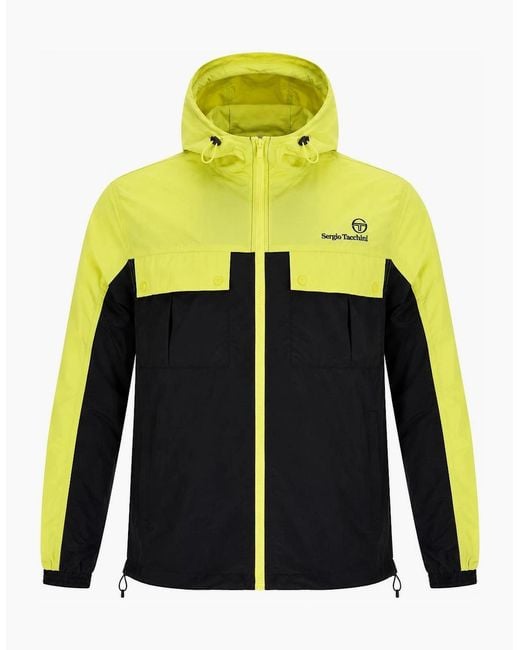Sergio Tacchini Yellow Alba Hooded Jacket Celery for men