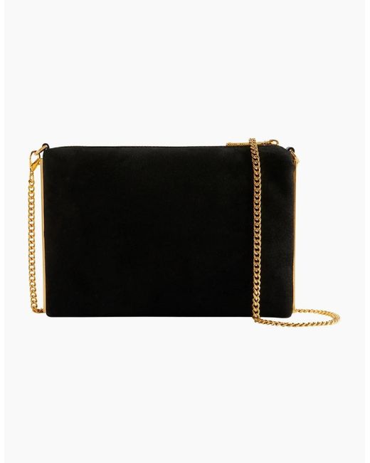 Ted Baker Black Jeiner Bar Detail Suede Crossbody Bag