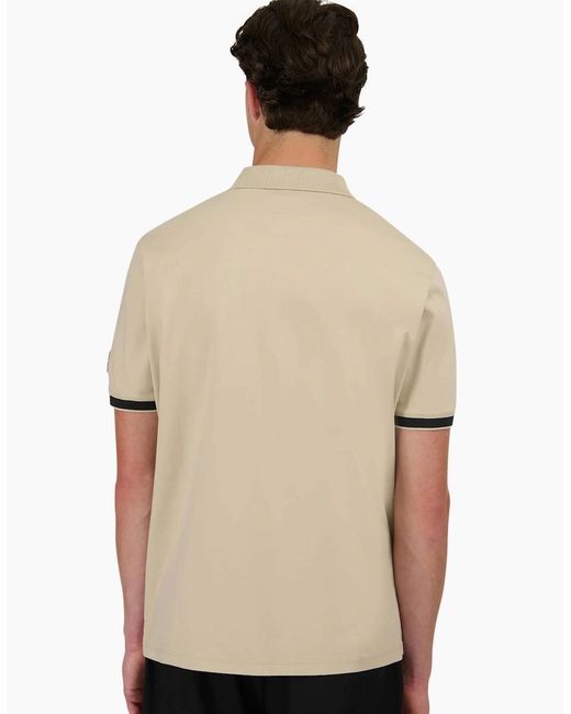 Sandbanks Natural Silicone Zip Polo Stone for men