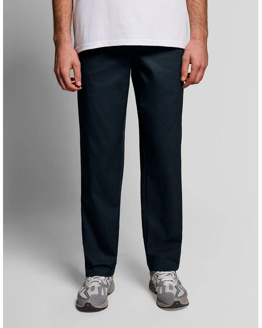 Lyle & Scott White Everyday Straight Leg Trousers for men