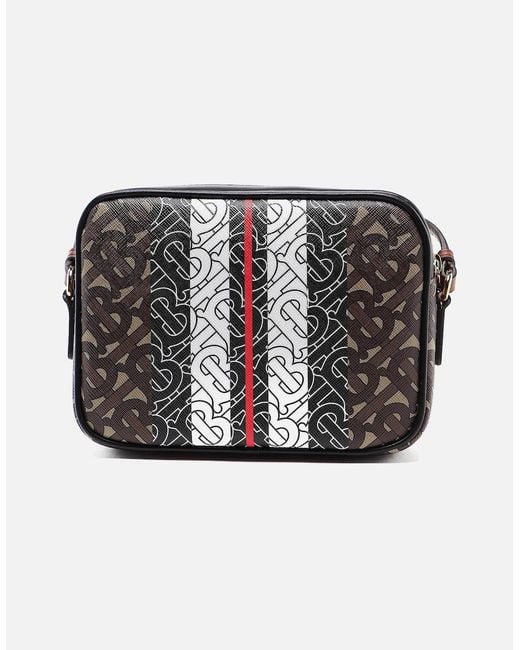Burberry Black Monogram Print E-Canvas Camera Bag