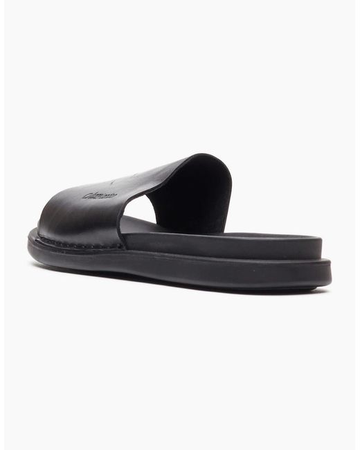 Base London Black Albany Slide Sandals for men