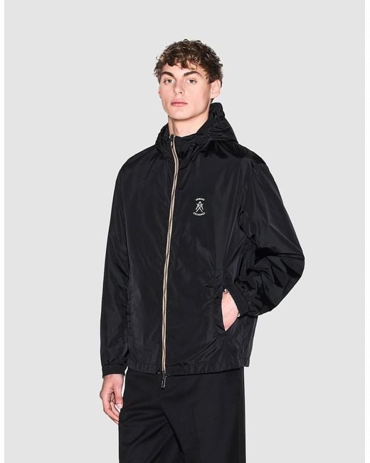 ARMANI EXCHANGE Gray Ax Pattern Reversible Jacket for men