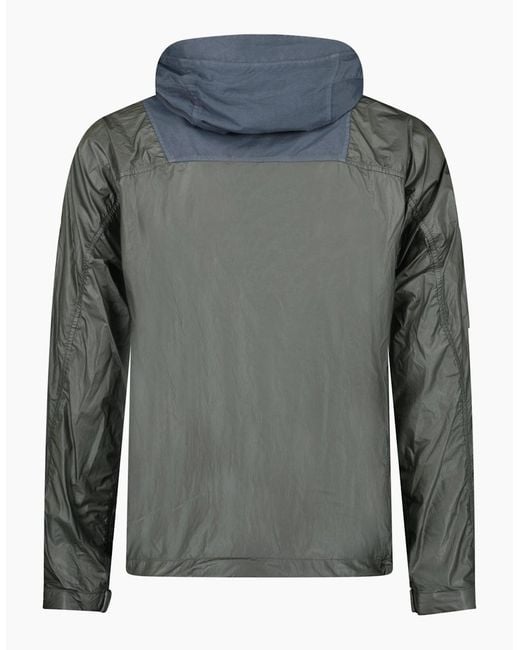 C P Company Gray Smoked Pearl Cs Ii Mixed Hooded Lens Jacket for men