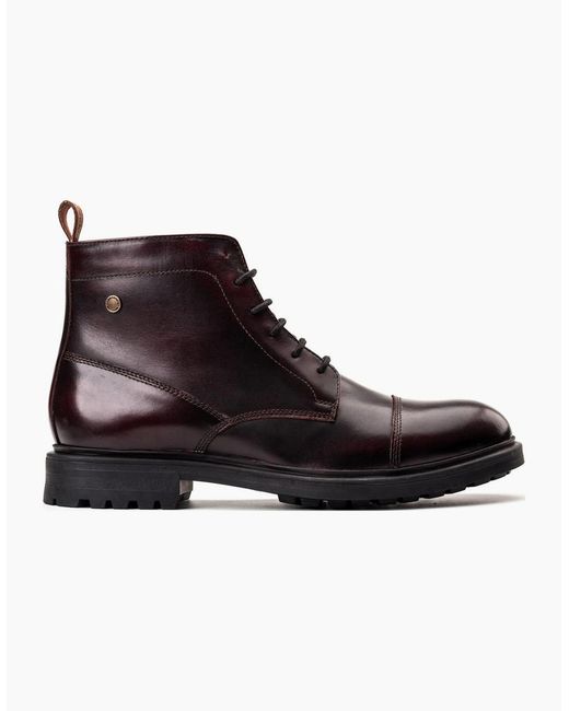Base London Brown Boulton Toe Cap Boots for men