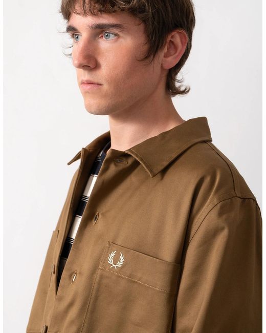 Fred Perry Natural Twill Overshirt for men