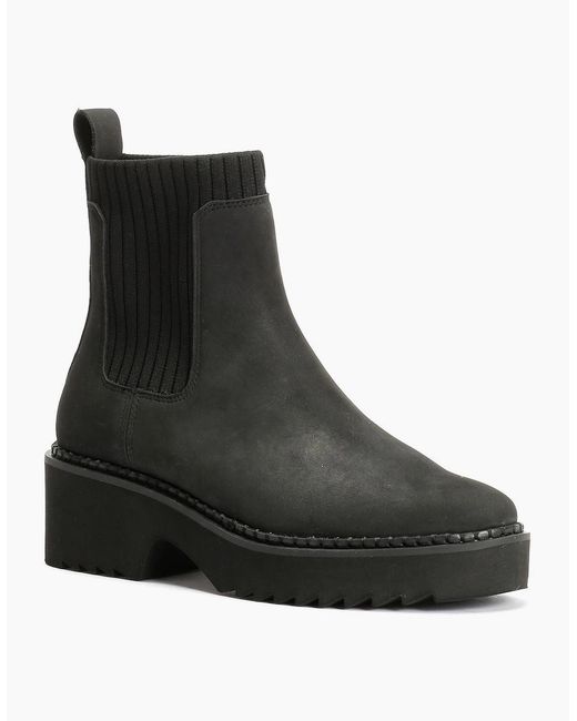 TOMS Black Millie Nubuck Leather Boots