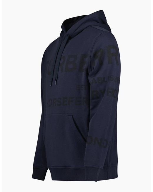 Burberry Blue Horseferry Hoodie for men