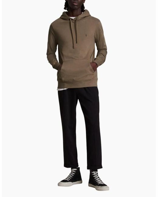 AllSaints Brown All Saints Raven Oth Hoodies Long Sleeve Pullover Jumper Cotton Winter New for men