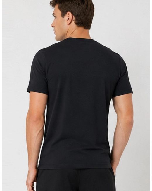 Nike Black Embroidered Logo Swoosh T Shirt for men