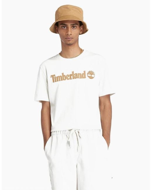 Timberland White Kennebec River Linear Logo Short Sl for men