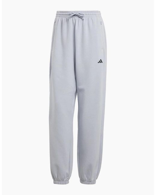 Adidas Gray D4T Solid Patterned Zipped Joggers