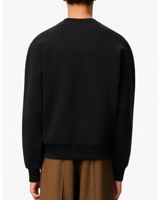 AMI Black Ami De Coeur Patch Logo Sweatshirt for men