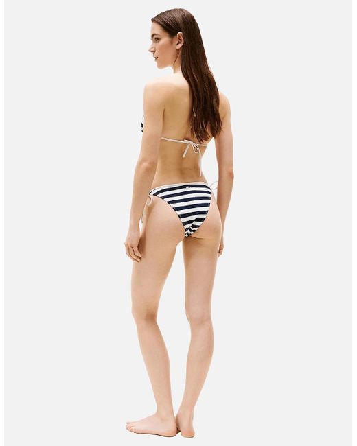 Tommy Hilfiger White Nautical Stripe Ribbed Bikini Bottoms, /Ivory