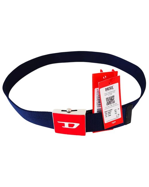 DIESEL Red B-Plakue Webbing Belt Work Belt Metal Buckle Waistbelt Army Golf New for men