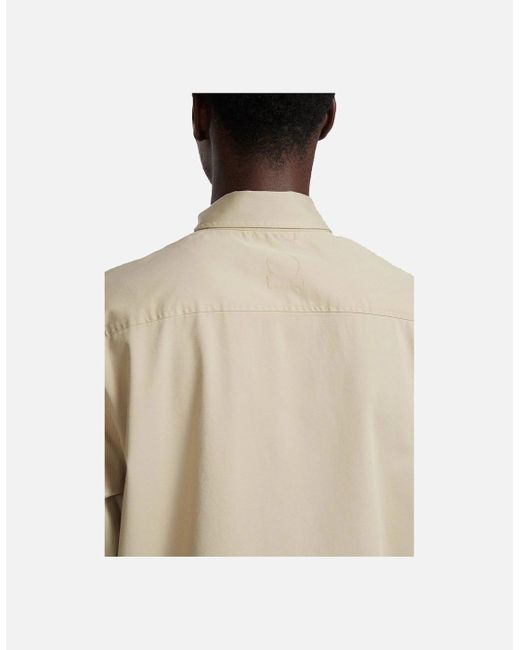 Sandbanks Natural Gabardine Overshirt Stone for men