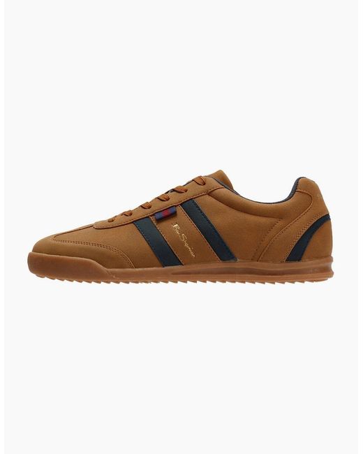 Ben Sherman Brown Keeler Tan Trainers for men