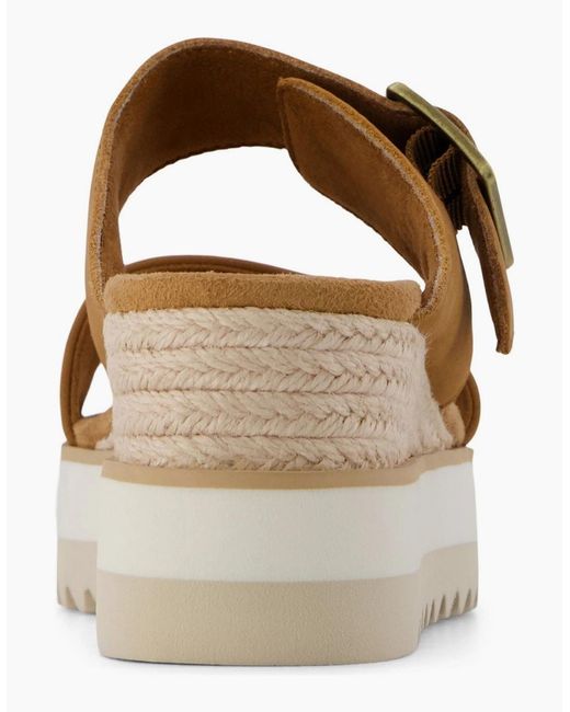 TOMS Brown Diana Open Toe Platform Sandals