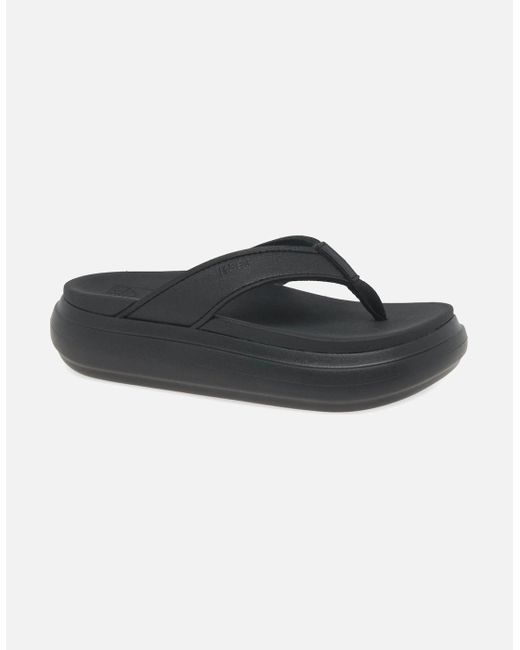 Reef Black Cushion Bondi Toe Post Sandals