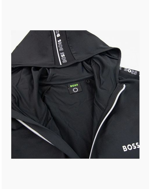 Boss Blue Sicoon Gym Zip Up Sweatshirt 001 for men