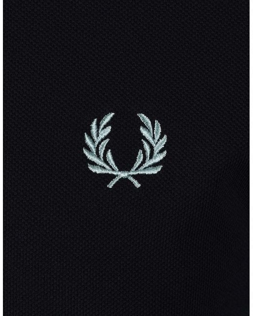 Fred Perry Black Twin Tipped Polo/Ecru for men