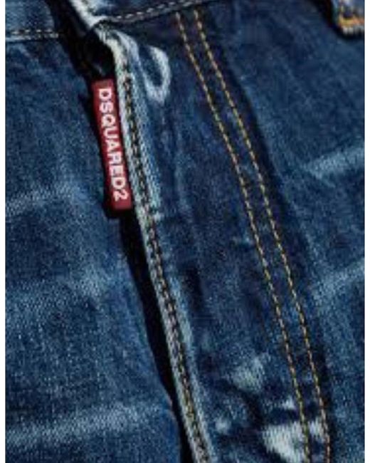 DSquared² Blue Dark Semplice Carpenter Shorts for men